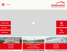 Tablet Screenshot of hofstetter-zelte.ch
